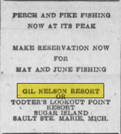 Gil Nelsons Resort - May 10 1962 Ad (newer photo)